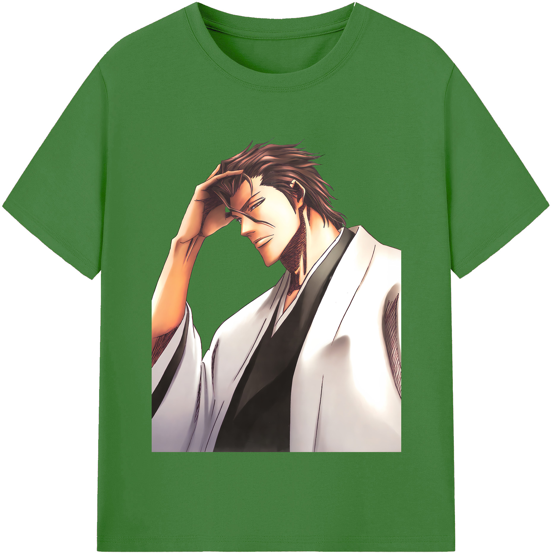 （画像用） ブリーチ 藍染 惣右介（あいぜん そうすけ） BLEACH Aizen Sousuke レディースカジュアルプリントTシャツ（綿100％）